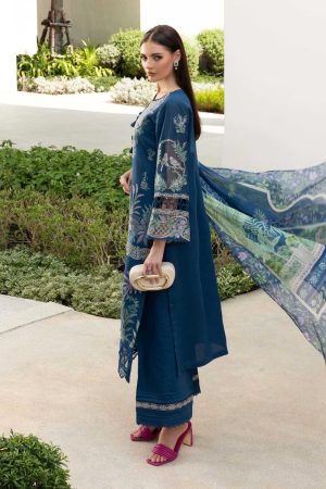 Maria.b Luxury Pret Teal Blue Printed &Amp; Embroidered Lawn Suit Mbdw-Ea2607Tb 14 Dw Ef2607Bluea Imanistudio.com