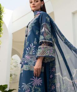 Maria.b Luxury Pret Teal Blue Printed &Amp; Embroidered Lawn Suit Mbdw-Ea2607Tb 12 Dw Ef2607Blued Imanistudio.com