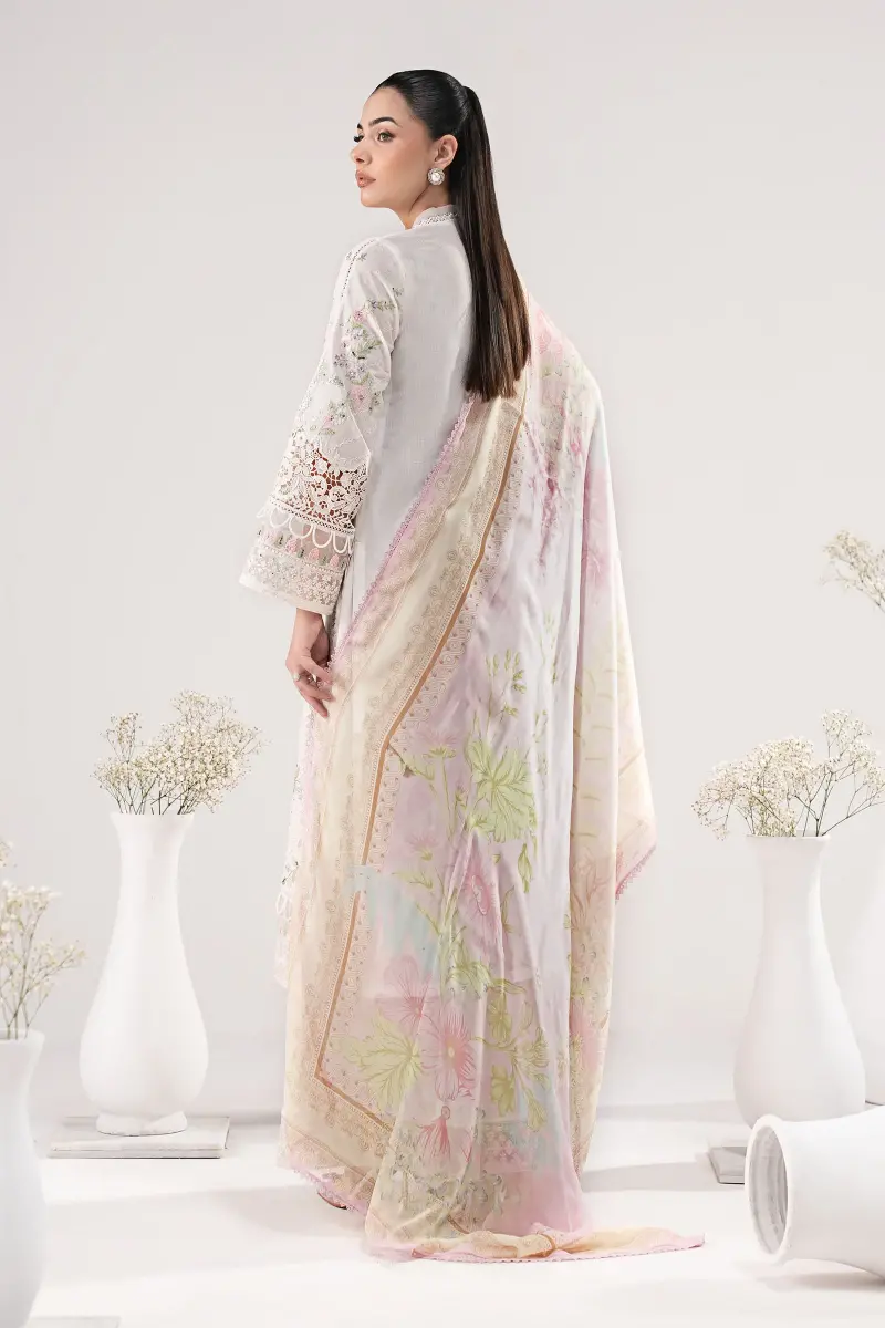 Maria.b Luxury Pret Off-White/Pink Printed &Amp; Embroidered Dobby Lawn Suit Mbdw-Ea26122Wp 9 Maria.b Luxury Pret Off-White/Pink Printed &Amp; Embroidered Dobby Lawn Suit Mbdw-Ea26122Wp - Image 9