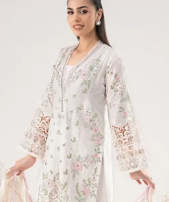 Maria.b Luxury Pret Off-White/Pink Printed &Amp; Embroidered Dobby Lawn Suit Mbdw-Ea26122Wp 13 Dw Ef26122Offwhitec Imanistudio.com