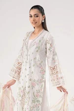 Maria.b Luxury Pret Off-White/Pink Printed &Amp; Embroidered Dobby Lawn Suit Mbdw-Ea26122Wp 13 Dw Ef26122Offwhitec Imanistudio.com