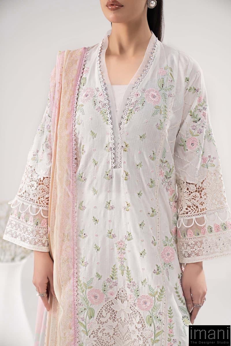 Maria.b Luxury Pret Off-White/Pink Printed &Amp; Embroidered Dobby Lawn Suit Mbdw-Ea26122Wp 7 Maria.b Luxury Pret Off-White/Pink Printed &Amp; Embroidered Dobby Lawn Suit Mbdw-Ea26122Wp - Image 7