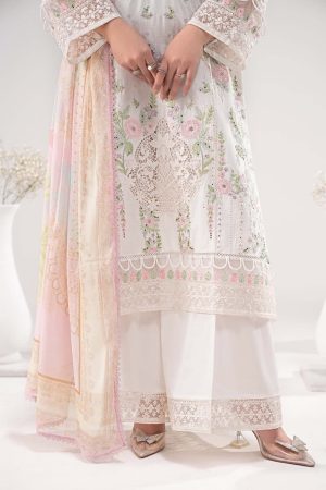 Maria.b Luxury Pret Off-White/Pink Printed &Amp; Embroidered Dobby Lawn Suit Mbdw-Ea26122Wp 17 Dw Ef26122Offwhiteg Imanistudio.com