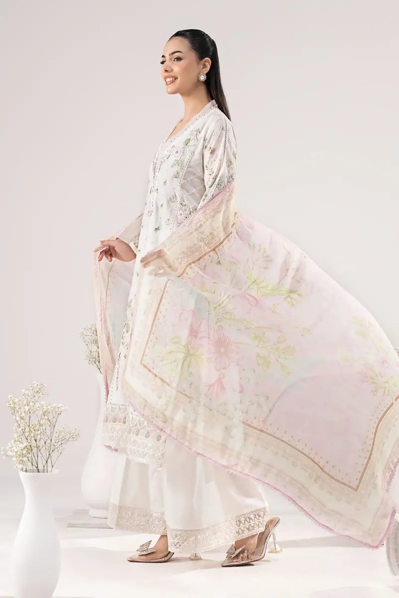 Maria.b Luxury Pret Off-White/Pink Printed &Amp; Embroidered Dobby Lawn Suit Mbdw-Ea26122Wp 2 Maria.b Luxury Pret Off-White/Pink Printed &Amp; Embroidered Dobby Lawn Suit Mbdw-Ea26122Wp - Image 2