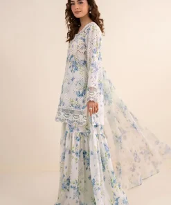 Maria.b Luxury Pret Off-White/Blue Printed &Amp; Embroidered Lawn Suit Mbdw-Ea26202Wb 8 Dw Ef26202Whiteprintg Imanistudio.com