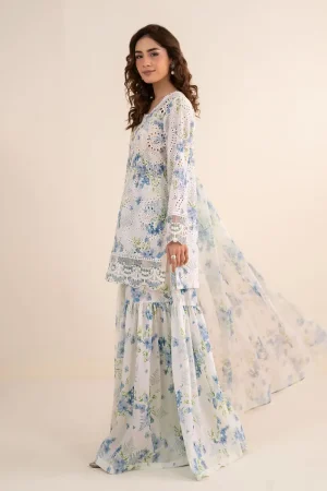 Maria.b Luxury Pret Off-White/Blue Printed &Amp; Embroidered Lawn Suit Mbdw-Ea26202Wb 8 Dw Ef26202Whiteprintg Imanistudio.com