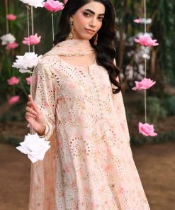 Maria.b Luxury Pret Beige/Pink Printed &Amp; Embroidered Lawn Suit Mbdw-Ea26205Bp 7 Dw Ef26205Pinka Imanistudio.com