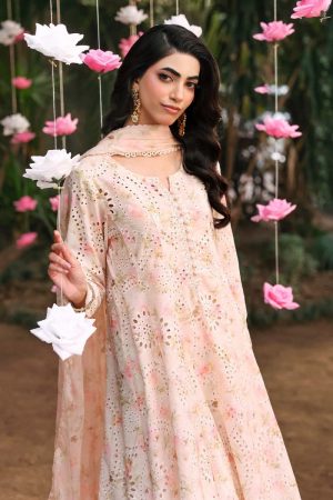 Maria.b Luxury Pret Beige/Pink Printed &Amp; Embroidered Lawn Suit Mbdw-Ea26205Bp 7 Dw Ef26205Pinka Imanistudio.com