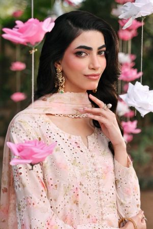 Maria.b Luxury Pret Beige/Pink Printed &Amp; Embroidered Lawn Suit Mbdw-Ea26205Bp 8 Dw Ef26205Pinkb Imanistudio.com