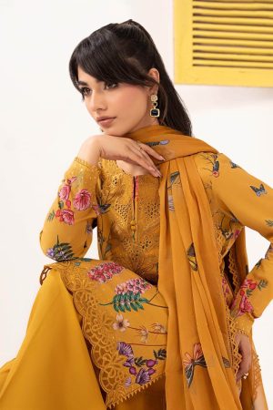 Maria.b Luxury Pret Mustard Printed &Amp; Embroidered Lawn Suit Mbdw-Ef2654Mp 9 Dw Ef2654Musturdb Imanistudio.com