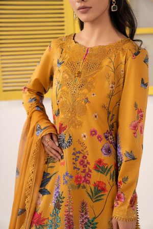 Maria.b Luxury Pret Mustard Printed &Amp; Embroidered Lawn Suit Mbdw-Ef2654Mp 10 Dw Ef2654Musturdc Imanistudio.com