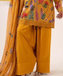 Maria.b Luxury Pret Mustard Printed &Amp; Embroidered Lawn Suit Mbdw-Ef2654Mp 11 Dw Ef2654Musturdd Imanistudio.com