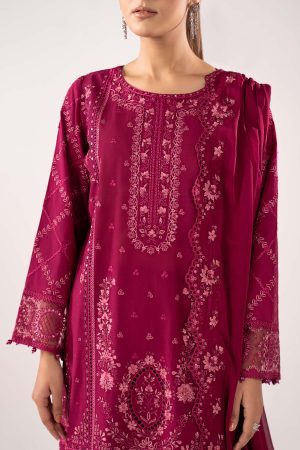 Maria.b Luxury Pret Magenta Embroidered Lawn Suit Mbdw-Ea2627Mt 15 Dwea2627Magentacloseup G Imanistudio.com