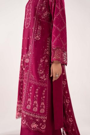 Maria.b Luxury Pret Magenta Embroidered Lawn Suit Mbdw-Ea2627Mt 16 Dwea2627Magentacloseup I Imanistudio.com