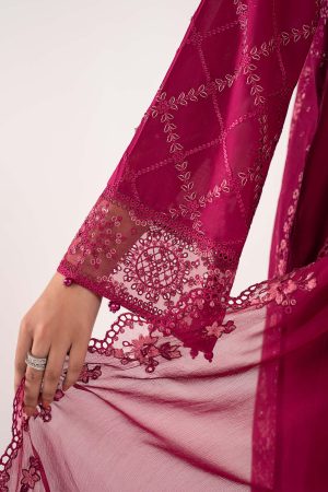 Maria.b Luxury Pret Magenta Embroidered Lawn Suit Mbdw-Ea2627Mt 18 Dwea2627Magentag Imanistudio.com