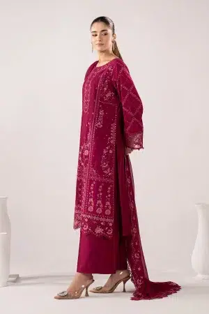 Maria.b Luxury Pret Magenta Embroidered Lawn Suit Mbdw-Ea2627Mt 12 Dwea2627Magentak Imanistudio.com