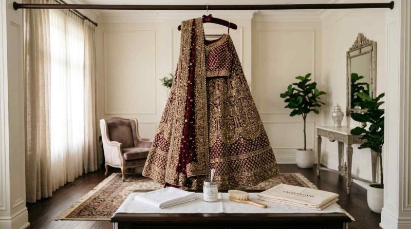 Why Do Pakistani Wedding Suits And Bridal Lehengas Fade Or Lose Embellishments After Dry Cleaning? 3 Luxury Bridal Lehenga