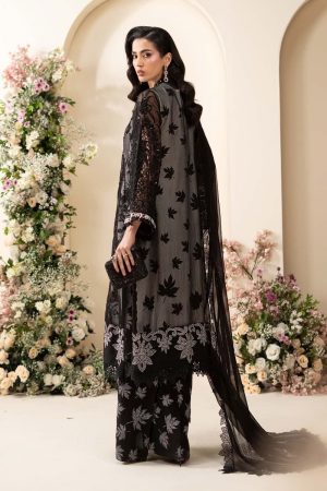 Luxury Formal Black Embroidered Chiffon Suit Mbcs-Ea2601Bw 18 Mbcs 26101Blacka Imanistudio.com