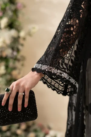 Luxury Formal Black Embroidered Chiffon Suit Mbcs-Ea2601Bw 16 Mbcs 26101Blackf Imanistudio.com