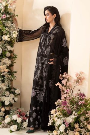 Luxury Formal Black Embroidered Chiffon Suit Mbcs-Ea2601Bw 12 Mbcs 26101Blackj Imanistudio.com
