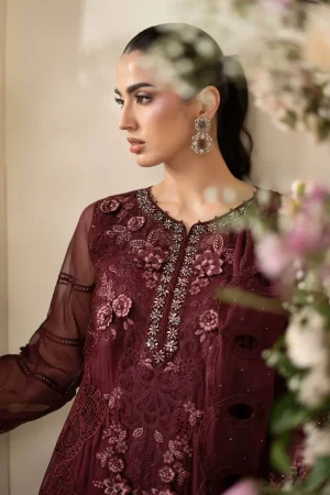 Luxury Formal Burgundy Embroidered Chiffon Suit Mbcs-Ea2608Bd 15 Mbcs 26108Maroond Imanistudio.com