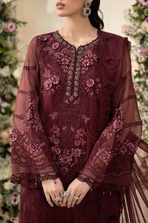 Luxury Formal Burgundy Embroidered Chiffon Suit Mbcs-Ea2608Bd 16 Mbcs 26108Maroone Imanistudio.com