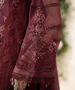 Luxury Formal Burgundy Embroidered Chiffon Suit Mbcs-Ea2608Bd 17 Mbcs 26108Maroonf Imanistudio.com
