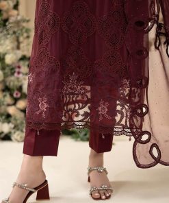 Luxury Formal Burgundy Embroidered Chiffon Suit Mbcs-Ea2608Bd 19 Mbcs 26108Maroonh Imanistudio.com