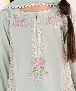 Mariab Sea Green Embroidered Dobby Lawn Suit Mbkd-Ef2550Sg 10 Mkd Ef2550Aquac Imanistudio.com