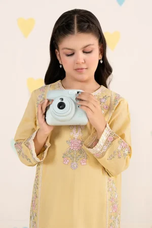Mariab Yellow Embroidered Dobby Lawn Suit Mbkd-Ef2550Yl 11 Mkd Ef2550Yellowb Imanistudio.com