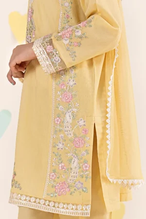Mariab Yellow Embroidered Dobby Lawn Suit Mbkd-Ef2550Yl 14 Mkd Ef2550Yellowe Imanistudio.com