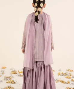Maria.b Kids Wear Lilac Yarn Dyed Embroidered Suit Mbks-Ef2616Lg 12 Mks Ea2616Lilaca Imanistudio.com