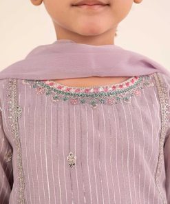 Maria.b Kids Wear Lilac Yarn Dyed Embroidered Suit Mbks-Ef2616Lg 9 Mks Ea2616Lilacb Imanistudio.com