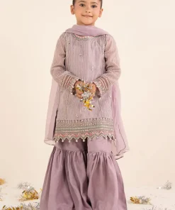 Maria.B Kids Wear Lilac Yarn Dyed Embroidered Suit MBKS-EF2616LG