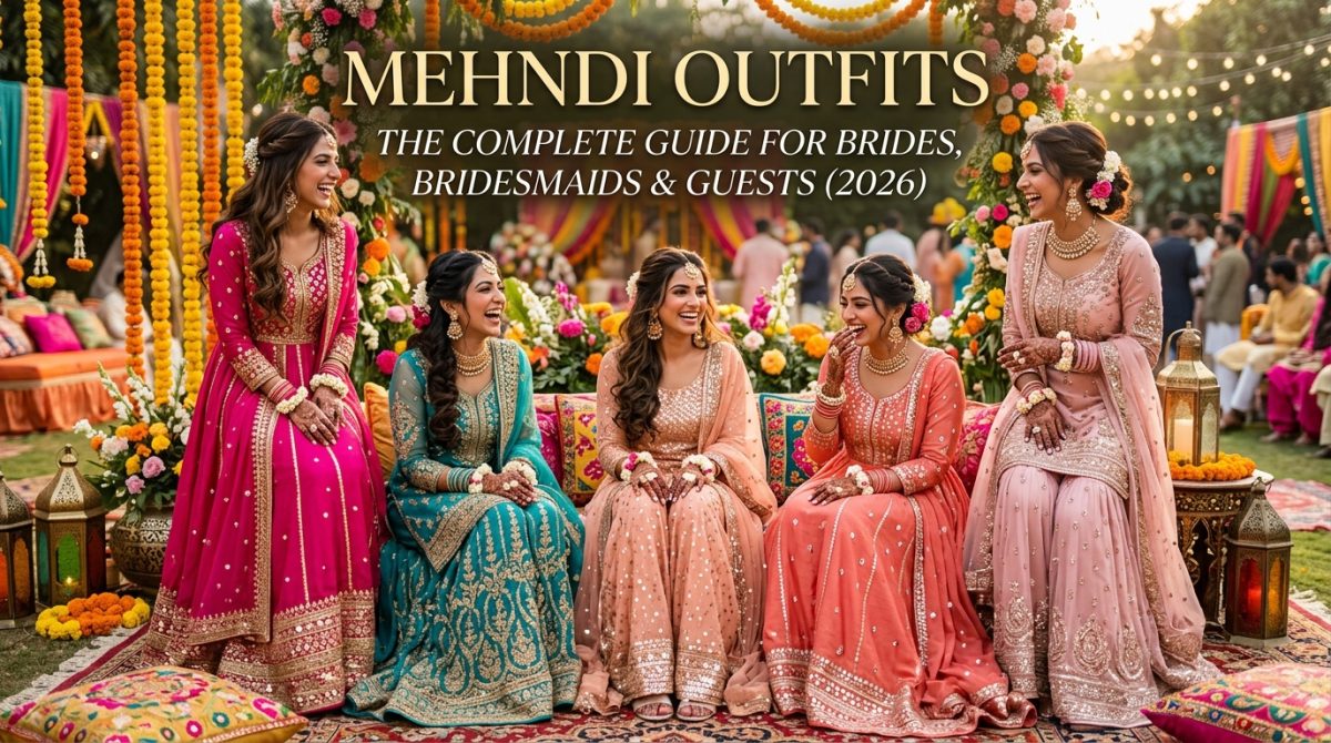 Mehndi Outfits: The Complete Guide For Brides, Bridesmaids &Amp; Guests (2026) 4 Mehndi Outfits For Brides, Bridesmaids &Amp; Guests.