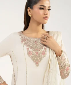 Maria.b Luxury Pret Off-White Embroidered Dobby Lawn Suit Mbdw-Ea25122Wo 16 Dw Ea25122Offwhiteb Imanistudio.com