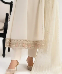 Maria.b Luxury Pret Off-White Embroidered Dobby Lawn Suit Mbdw-Ea25122Wo 15 Dw Ea25122Offwhited Imanistudio.com
