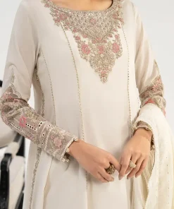 Maria.b Luxury Pret Off-White Embroidered Dobby Lawn Suit Mbdw-Ea25122Wo 12 Dw Ea25122Offwhitef Imanistudio.com