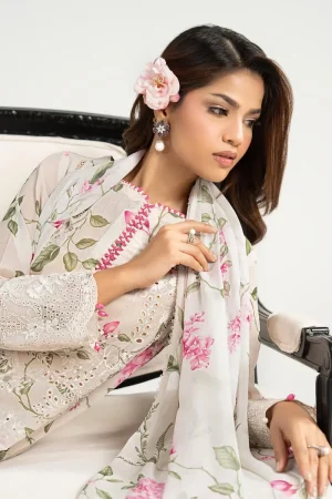 Maria.b Luxury Pret Off-White Embroidered Paper Cotton Suit Mbdw-Ea2602Wp 11 Dw Ea2602Offwhiteb Imanistudio.com