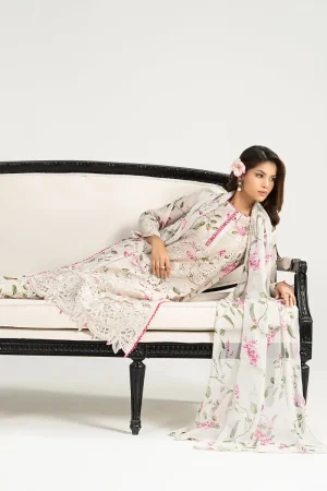 Maria.b Luxury Pret Off-White Embroidered Paper Cotton Suit Mbdw-Ea2602Wp 10 Dw Ea2602Offwhited Imanistudio.com