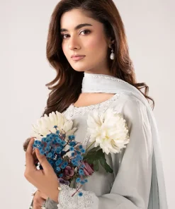 Maria.b Luxury Pret Sky Blue Embroidered Raw Silk Suit Mbdw-Ea25106Sb 12 Dw Ea26106Skyc Imanistudio.com