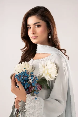 Maria.b Luxury Pret Sky Blue Embroidered Raw Silk Suit Mbdw-Ea25106Sb 12 Dw Ea26106Skyc Imanistudio.com