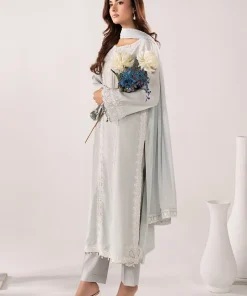 Maria.b Luxury Pret Sky Blue Embroidered Raw Silk Suit Mbdw-Ea25106Sb 9 Dw Ea26106Skyh Imanistudio.com