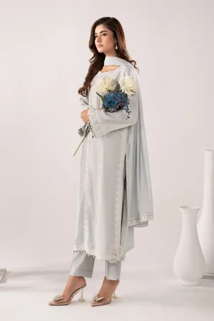 Maria.b Luxury Pret Sky Blue Embroidered Raw Silk Suit Mbdw-Ea25106Sb 9 Dw Ea26106Skyh Imanistudio.com