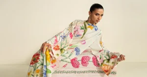 Maria.b Luxury Pret Cream Printed &Amp; Embroidered Raw Silk Suit Mbdw-Ea2625Cm 15 Dw Ea2625D Imanistudio.com