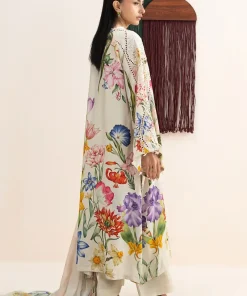 Maria.b Luxury Pret Cream Printed &Amp; Embroidered Raw Silk Suit Mbdw-Ea2625Cm 17 Dw Ea2625Offwhta Imanistudio.com