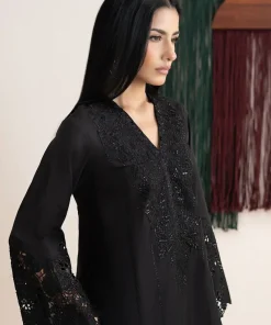 3Pcs Luxury Pret Black Embroidered Lawn Suit Mbdw-Ea2663Bk 11 Dw Ea2639 Blackc Imanistudio.com
