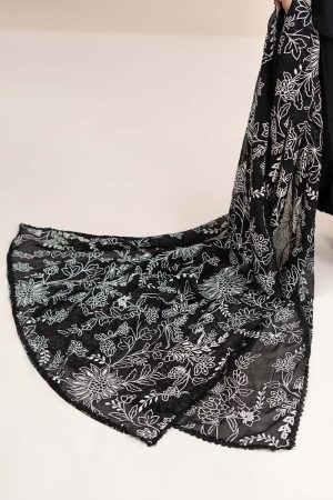 3Pcs Luxury Pret Black Embroidered Lawn Suit Mbdw-Ea2663Bk 13 Dw Ea2639 Blackd Imanistudio.com