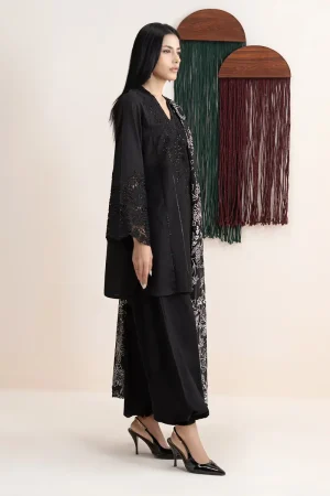 3Pcs Luxury Pret Black Embroidered Lawn Suit Mbdw-Ea2663Bk 9 Dw Ea2639 Blackg Imanistudio.com