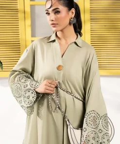 2Pcs Luxury Pret Olive Green Embroidered Lawn Suit Mbdw-Ef26106Og 8 Dw Ef26127Oliveb Imanistudio.com